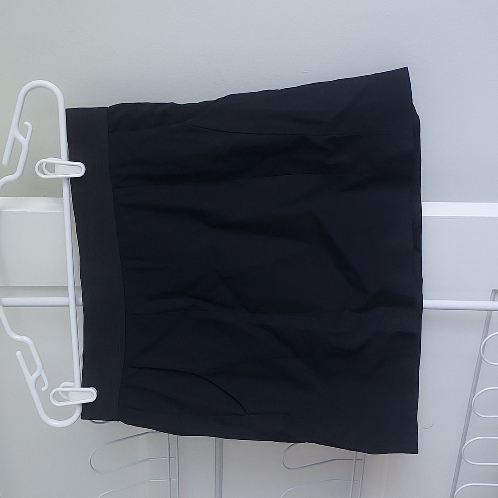 Helmut Lang Wool Stretch Mini Skirt With Pockets Elastic Waist Viscose & Wool